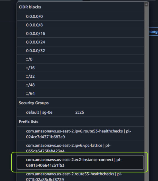Prefix lists