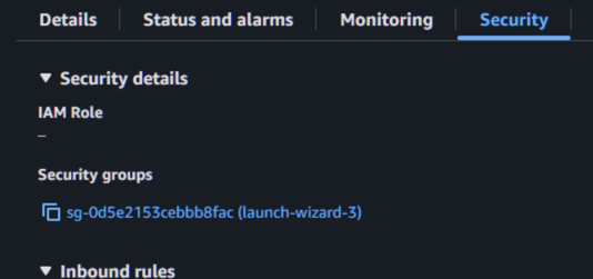 Security tab