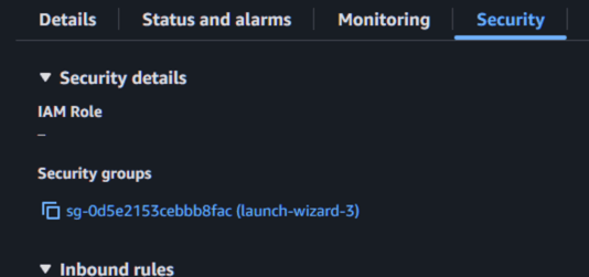 Security tab