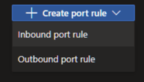 Creating a port rule