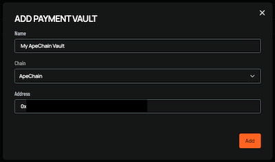 Add Vault