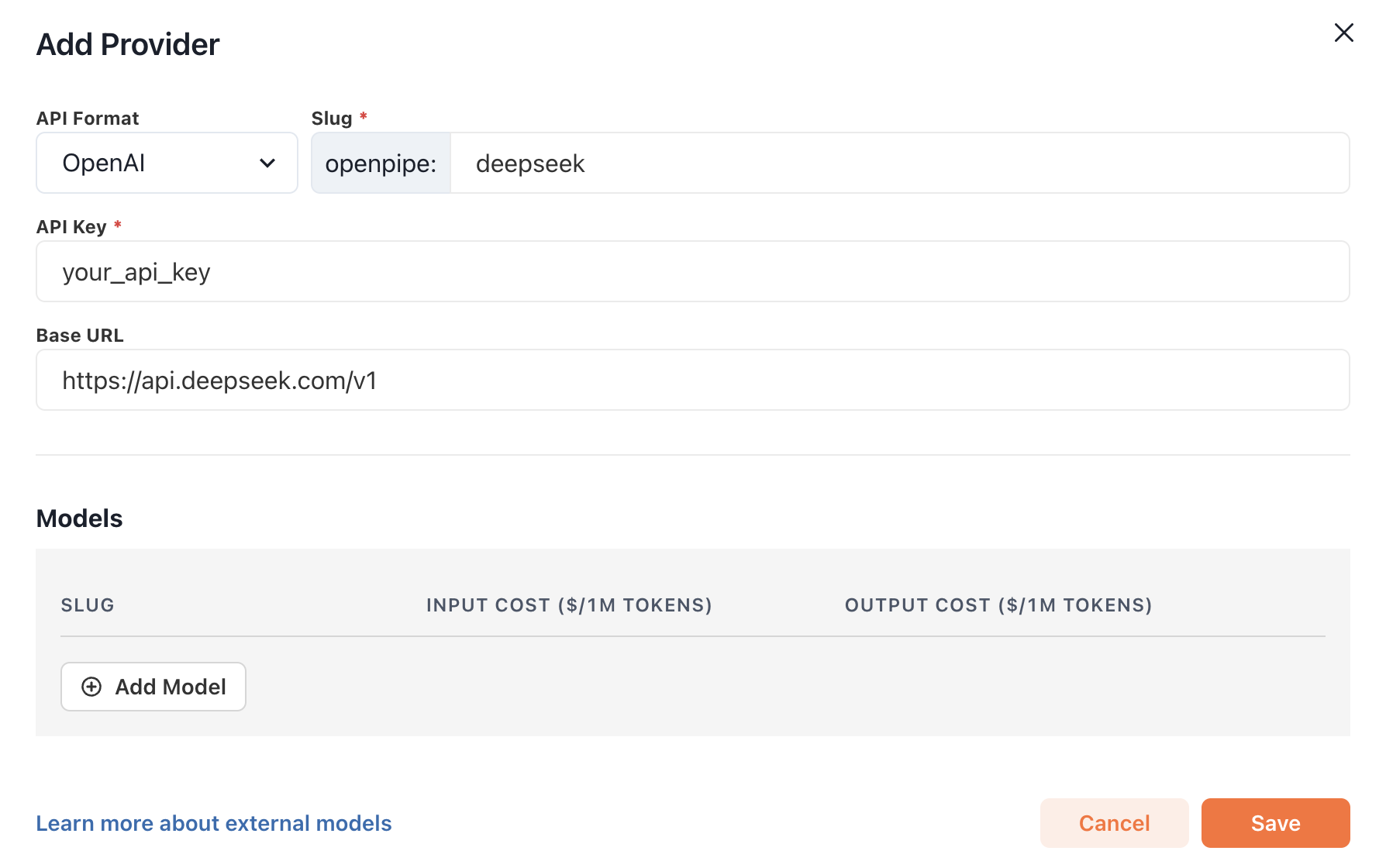 External Models - OpenPipe