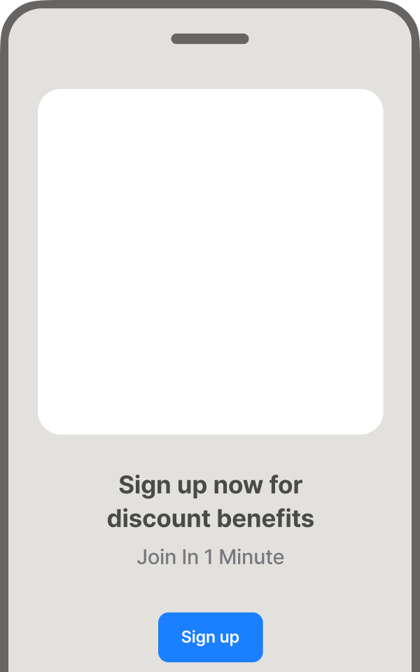 Interstitial ad format showing full-screen ad between content