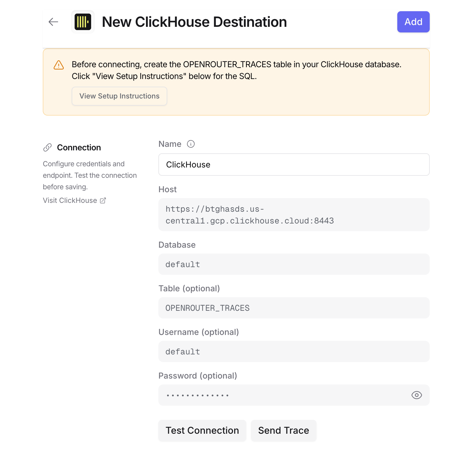 ClickHouse Configuration