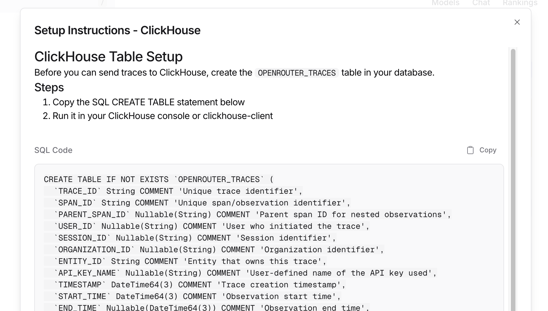 ClickHouse Setup Instructions