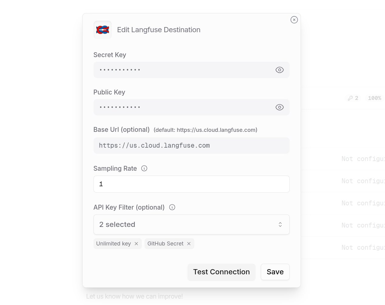Langfuse Configuration