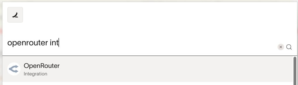 Search for OpenRouter integration