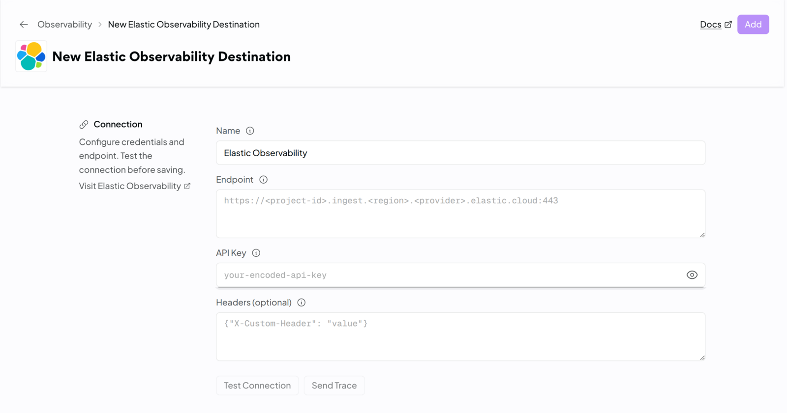 Broadcast to Elastic Observability - Send Traces to Elastic