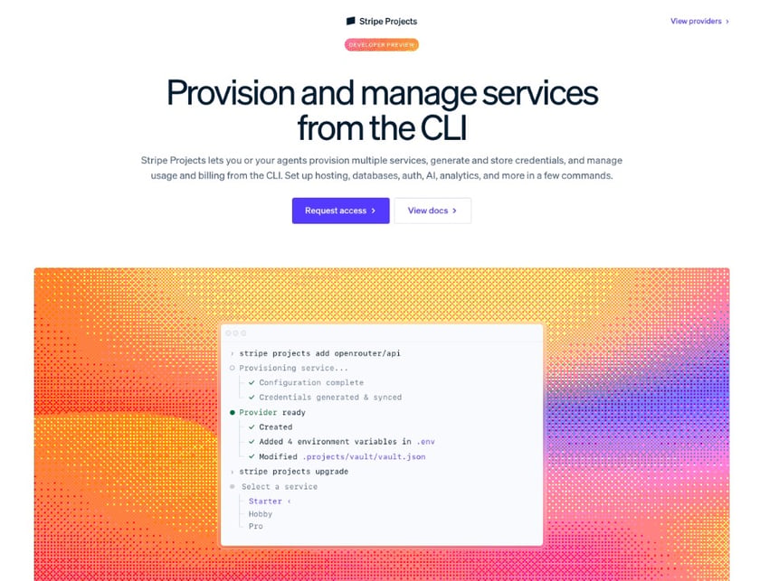Stripe Projects - Add OpenRouter via Stripe CLI