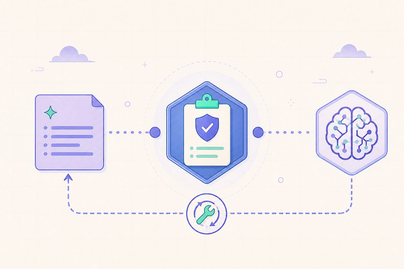 A reasoning prompt passing through a Kronos audit checkpoint and repair loop