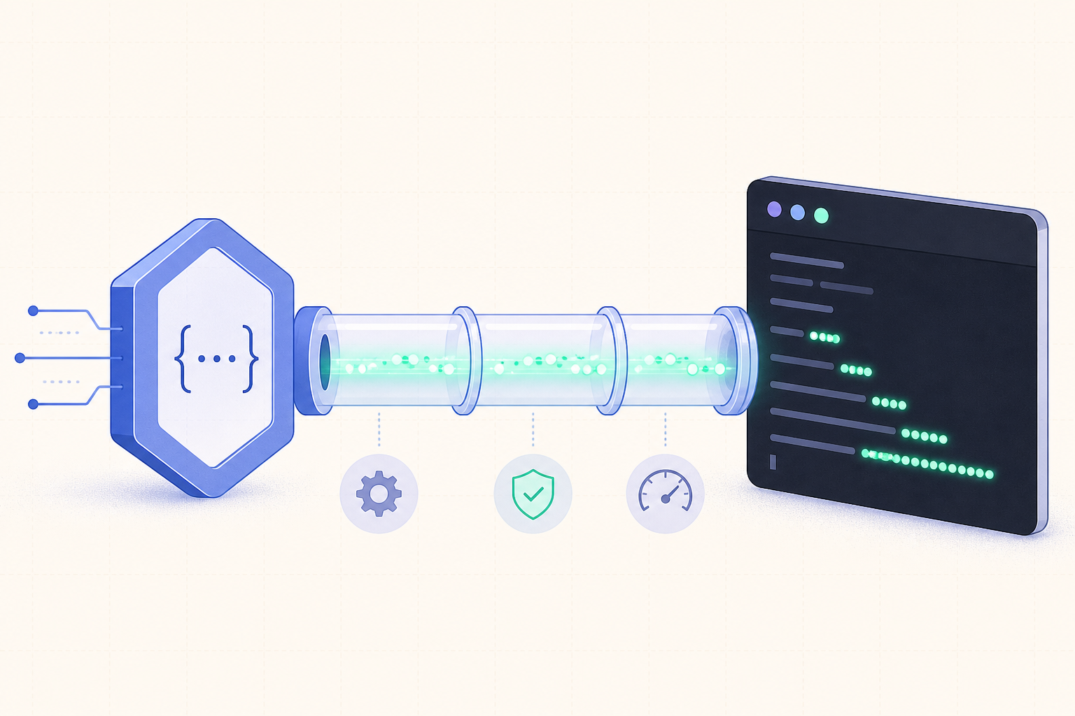 Response particles arriving incrementally through a streaming pipeline