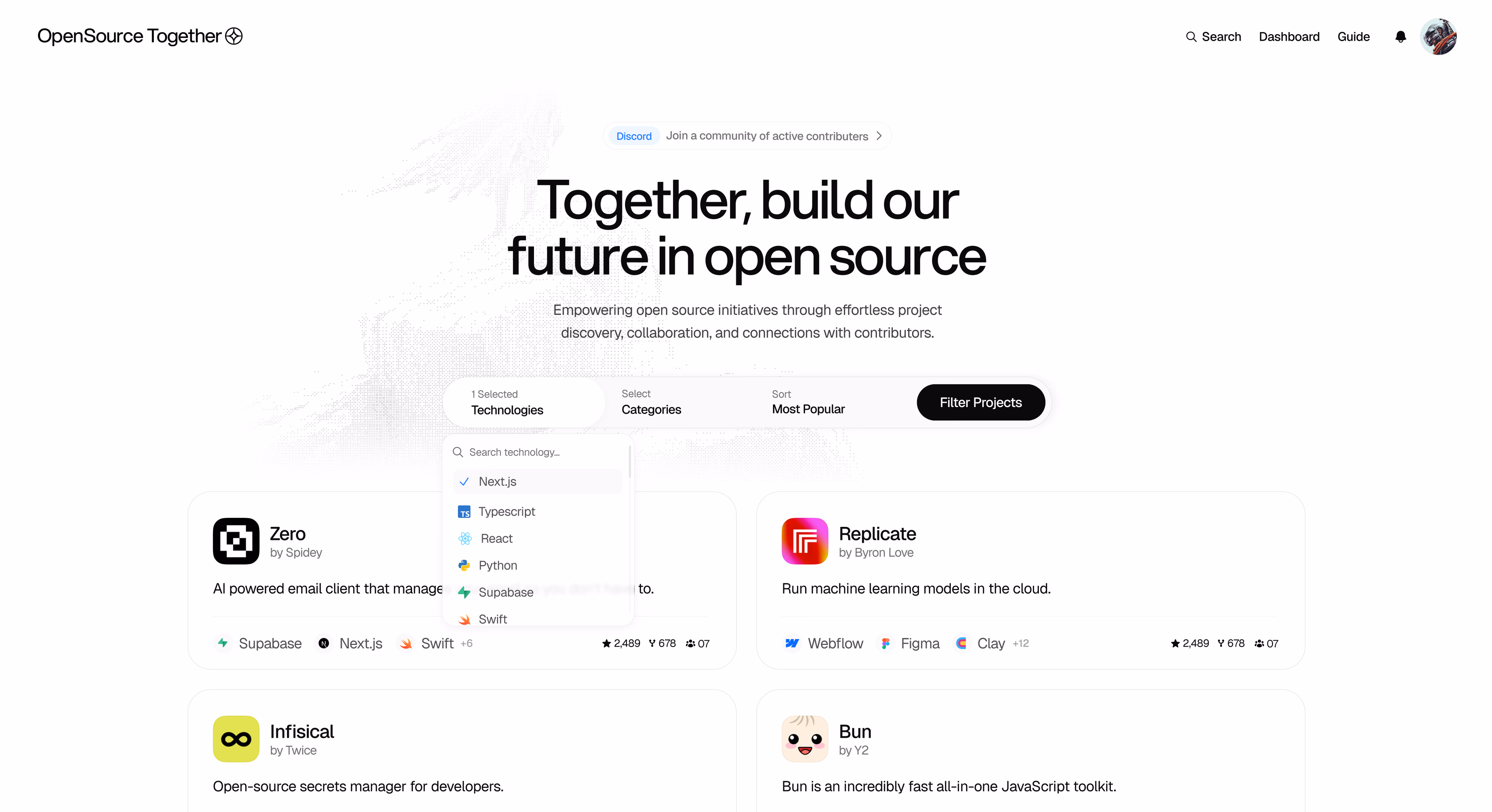 OpenSource Together Web App Overview