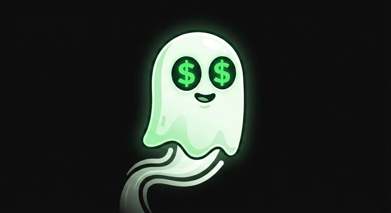 OpenTracy ghost with dollar-sign eyes — distillation is the cost-reduction wedge