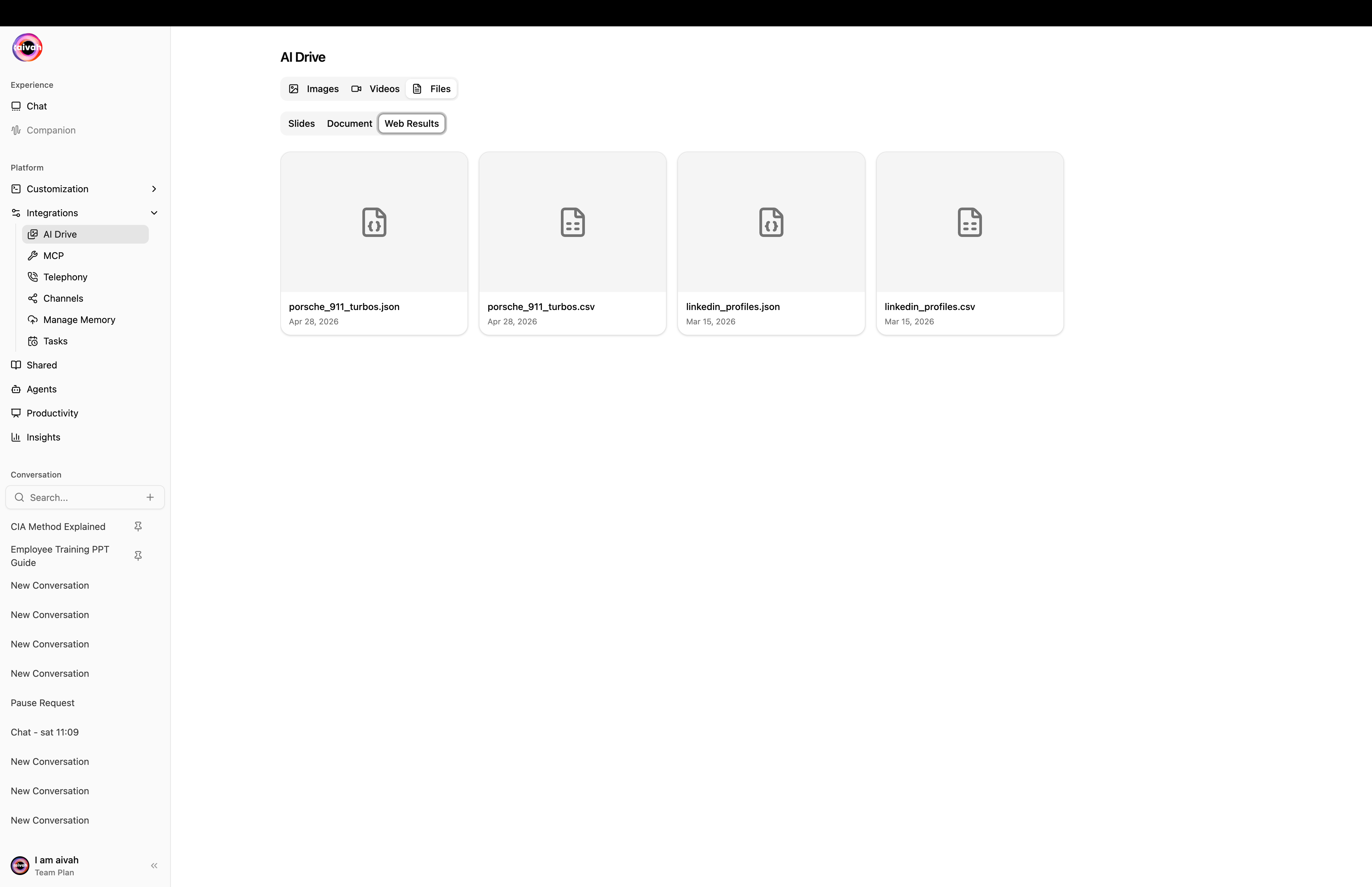 AI Drive web results