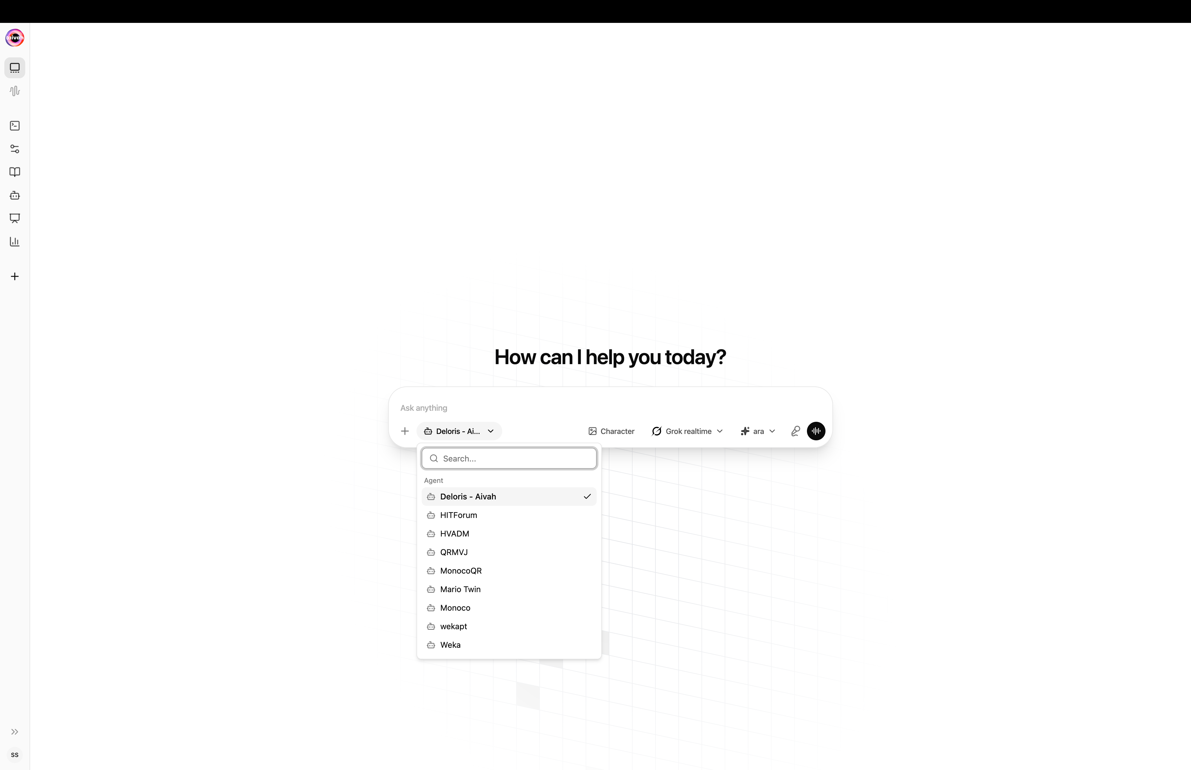 Agent picker in composer