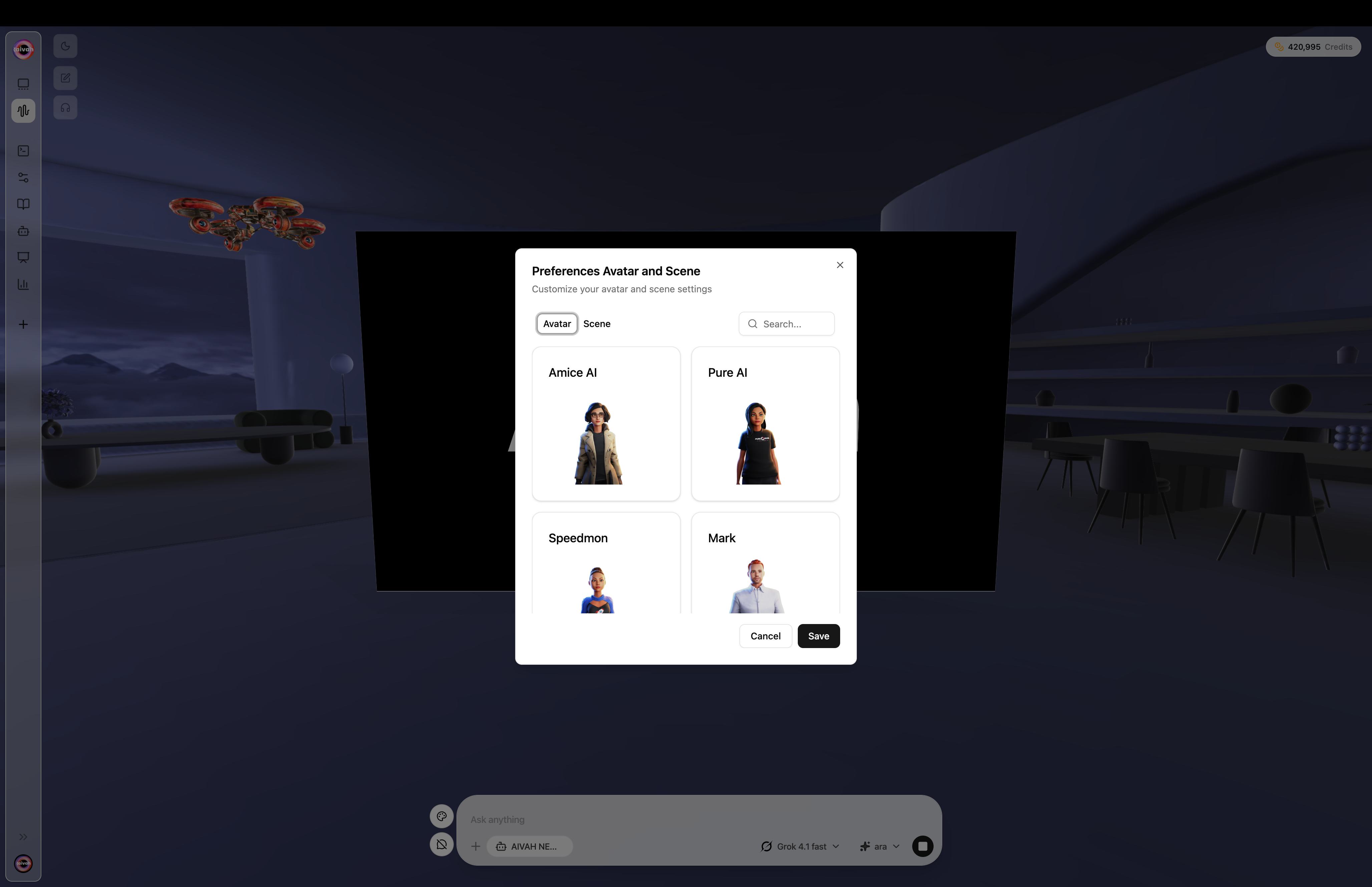 Preferences avatar tab