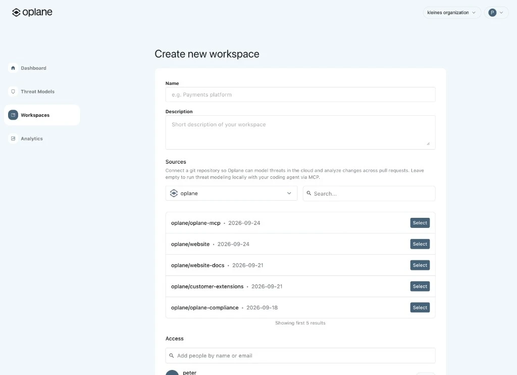 Select a group and project under Sources
