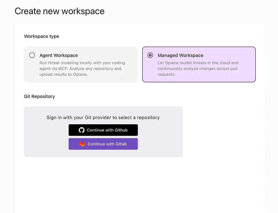 Create a Managed Workspace with GitHub