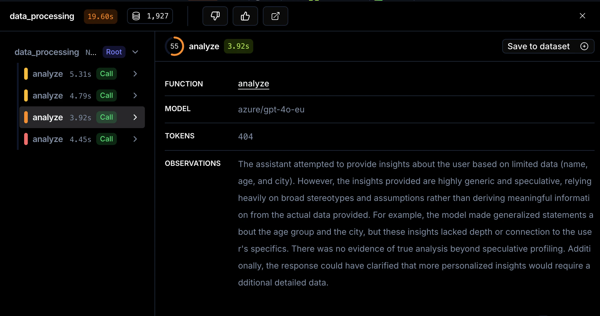 Observation on a trace span
