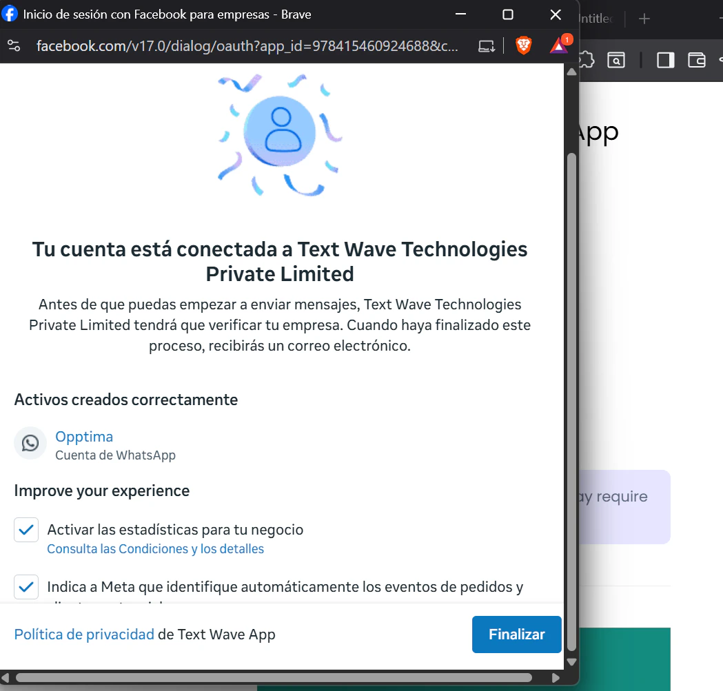 Cuenta conectada
