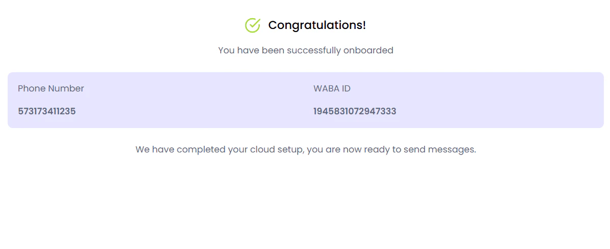 Onboarding completado