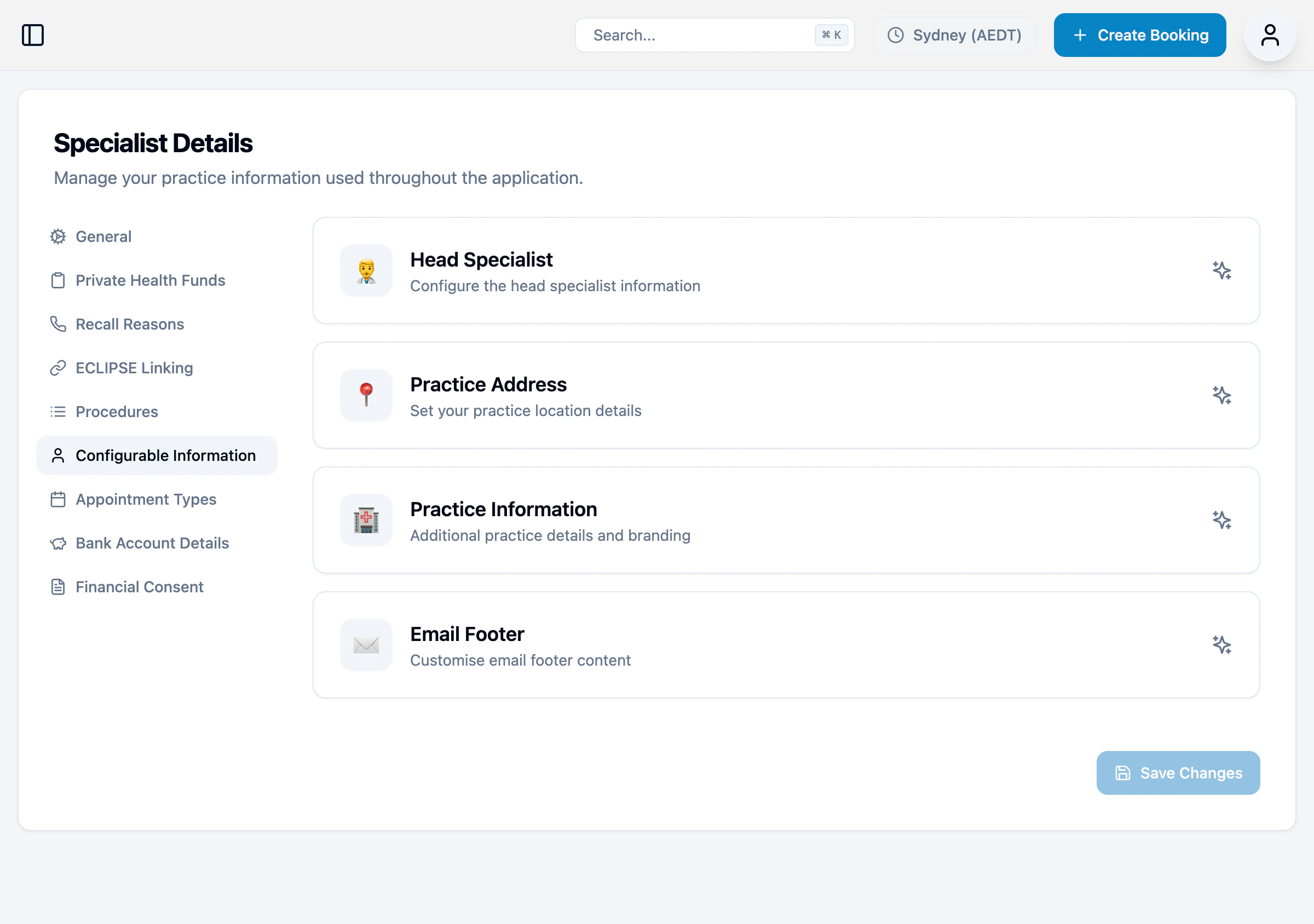Configurable information