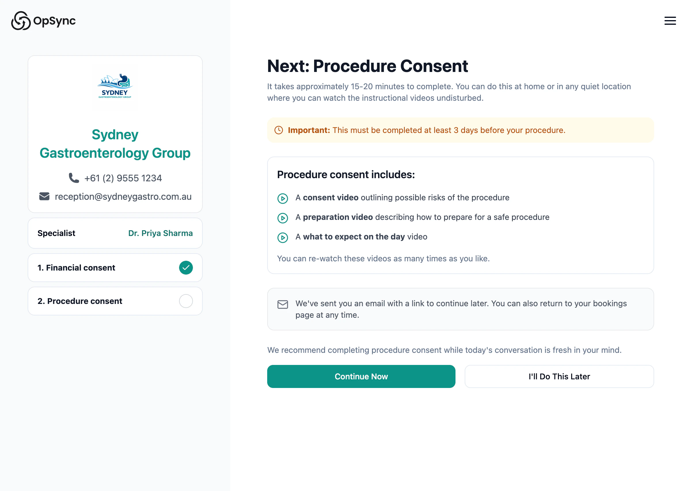 Continue now or later