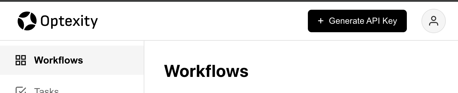 Get API key from dashboard