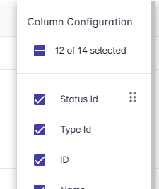 Table Column Reorder