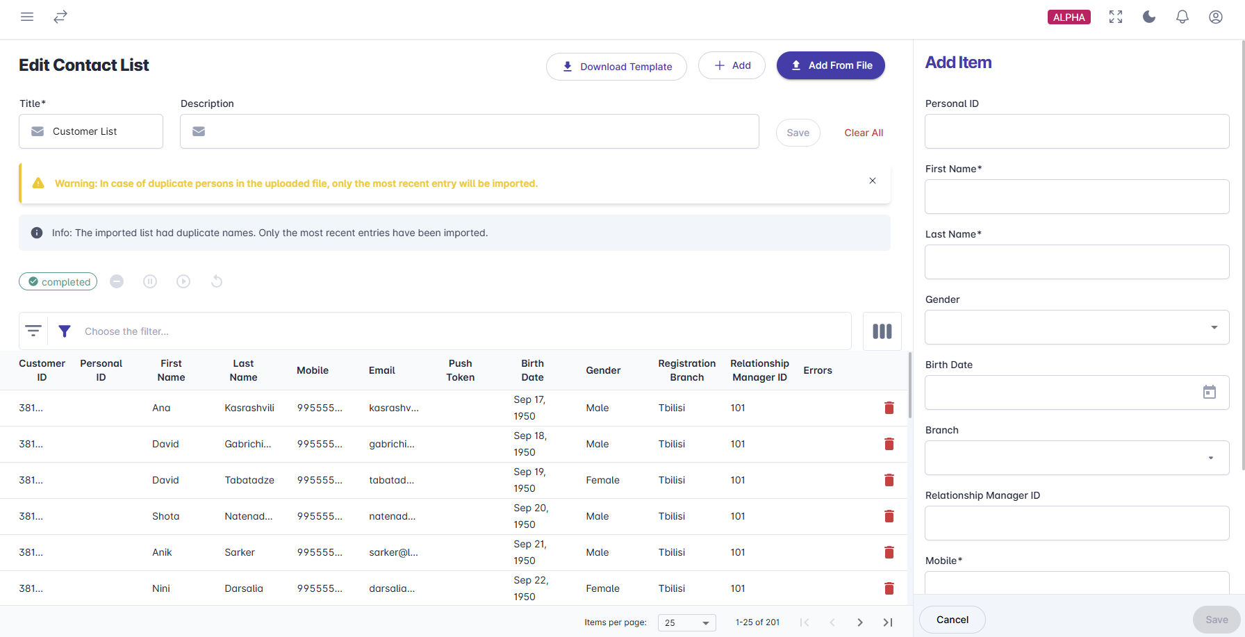 Add Person To Contact List