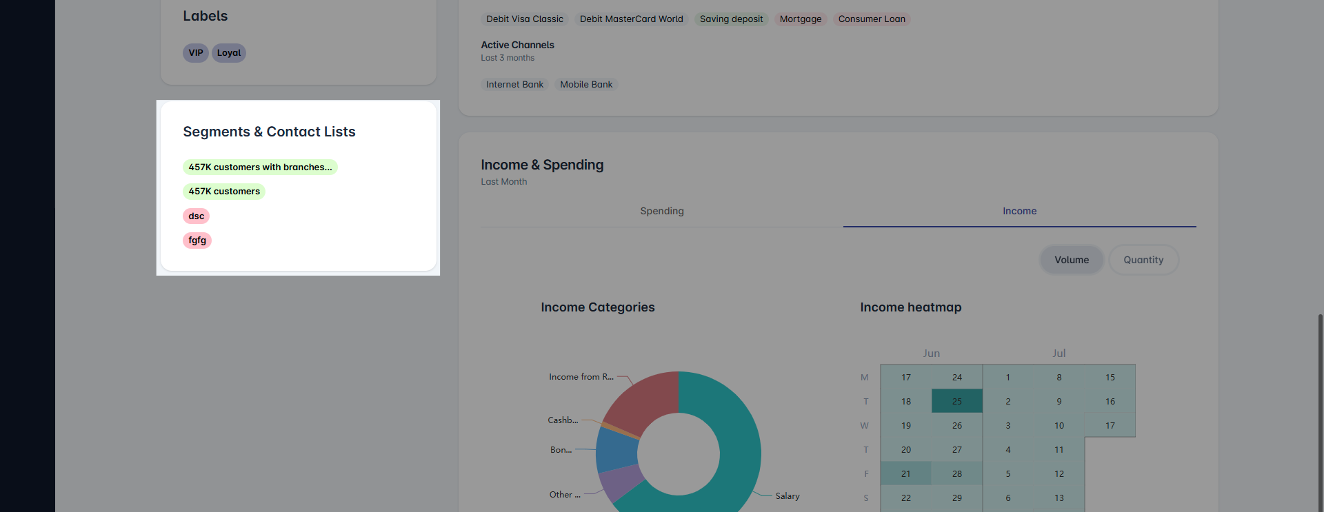 Labels, Segments & Contact Lists