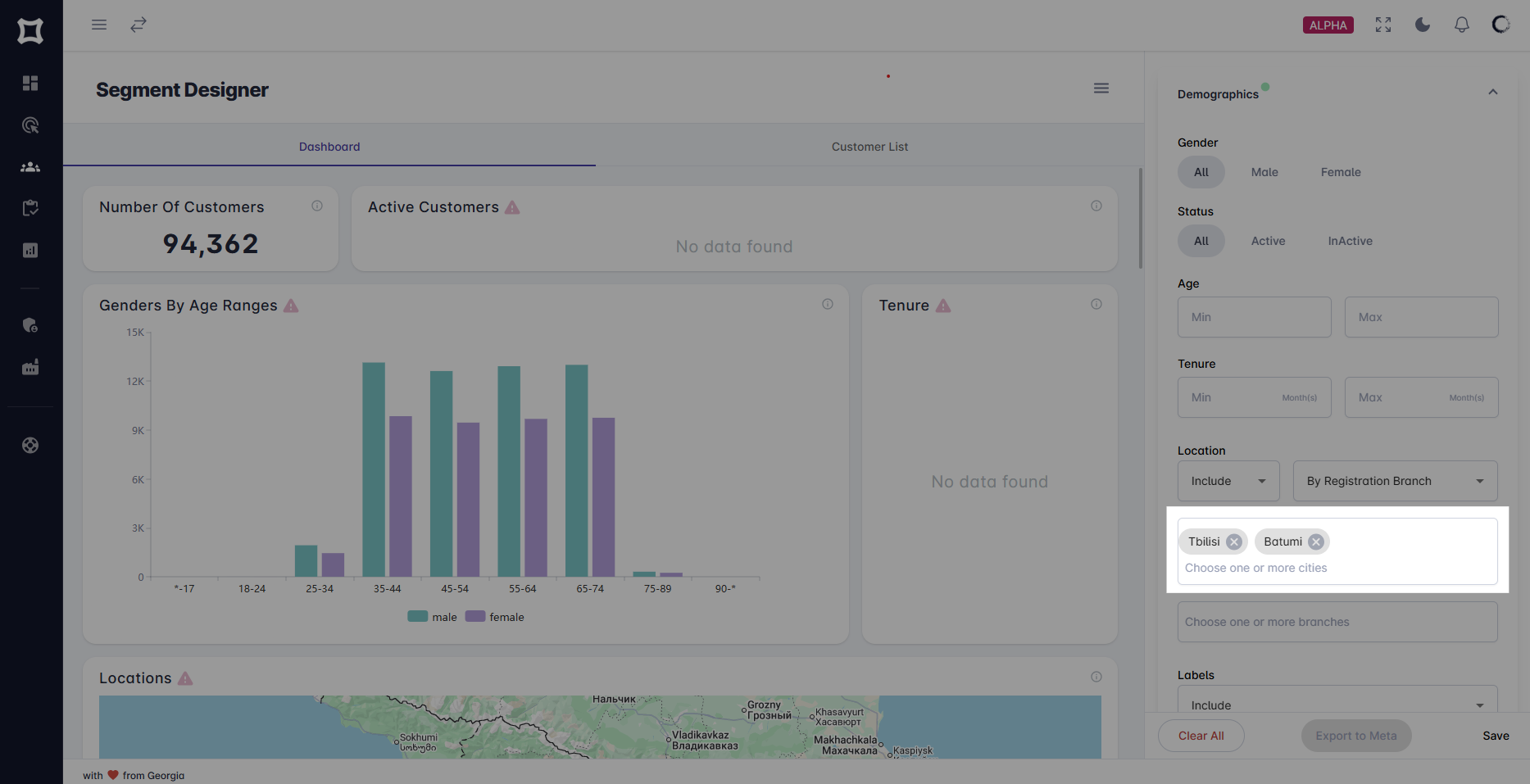 Segment Designer Multiple Filters