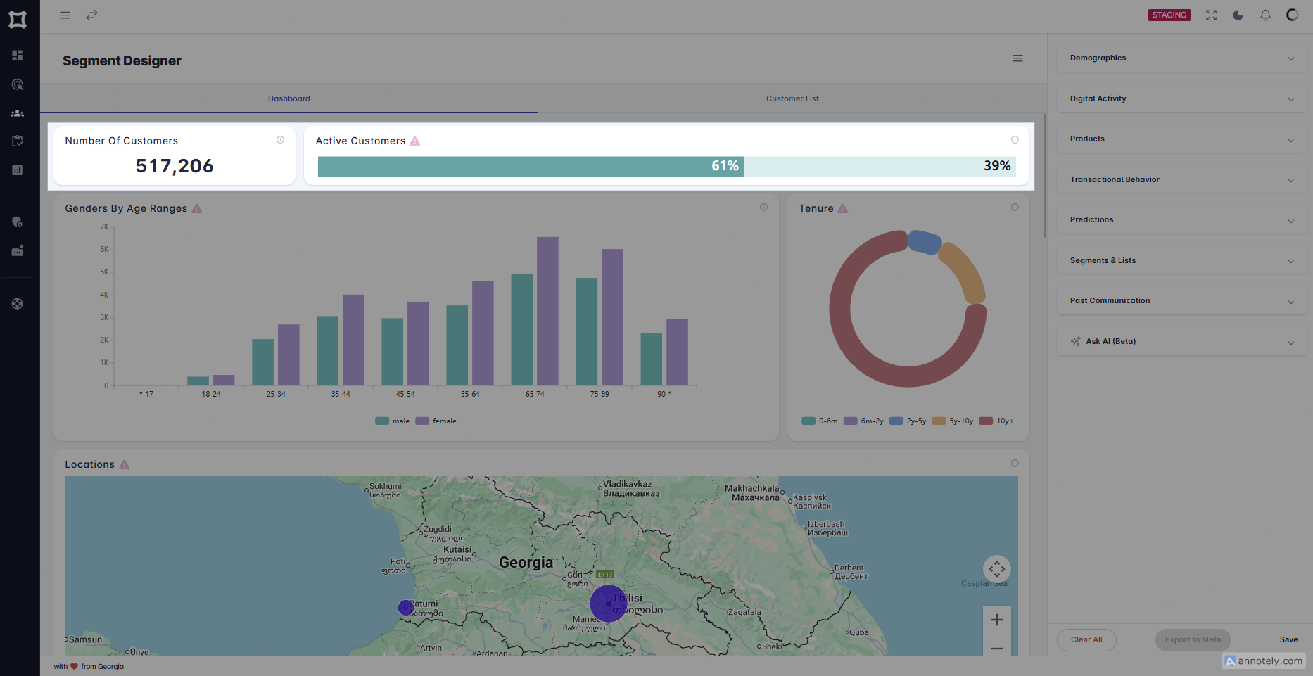 Customer Number and Activity