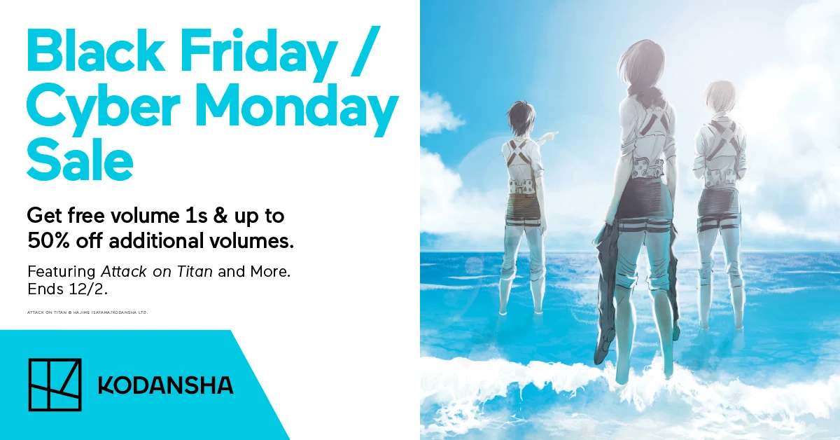 Kodansha Black Friday / Cyber Monday Sale banner