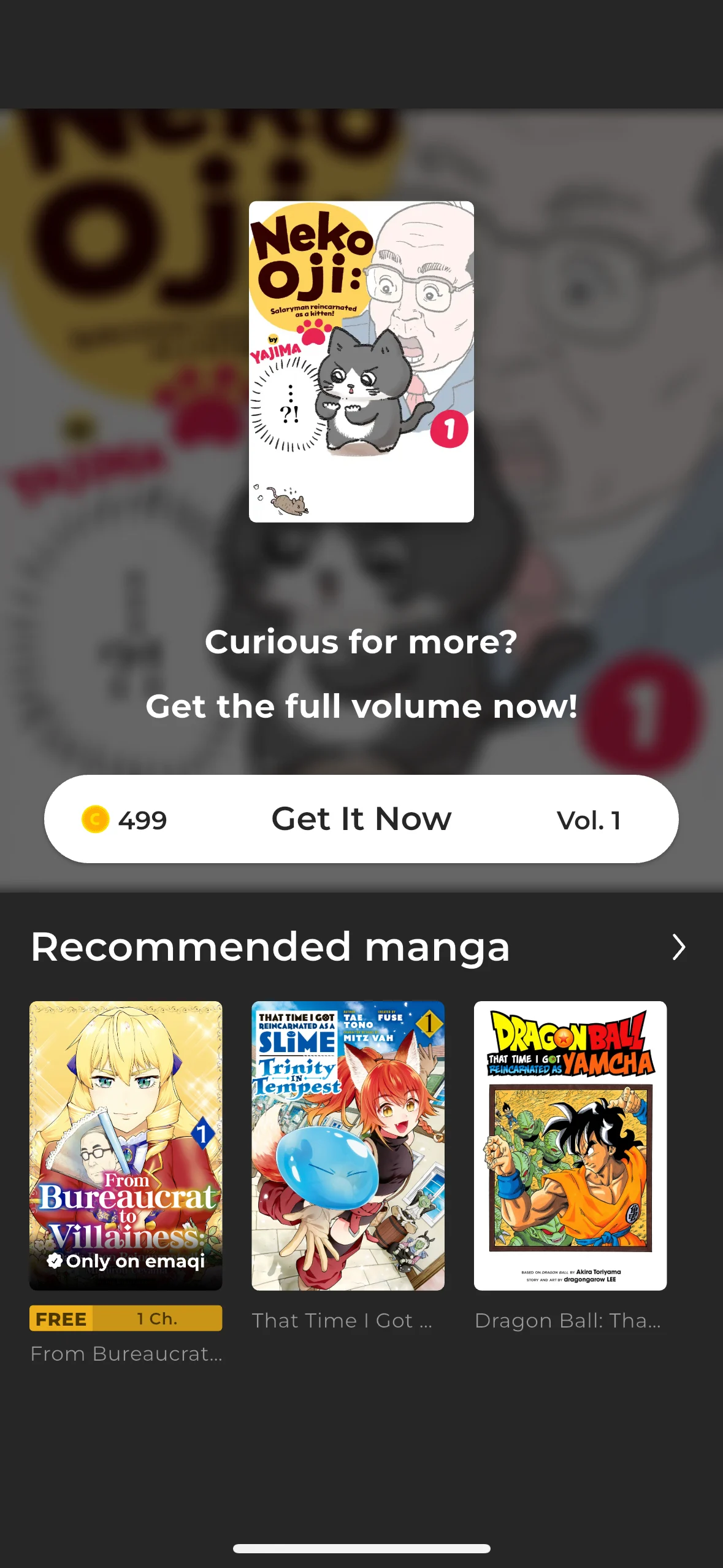Free preview section of a volume-based manga