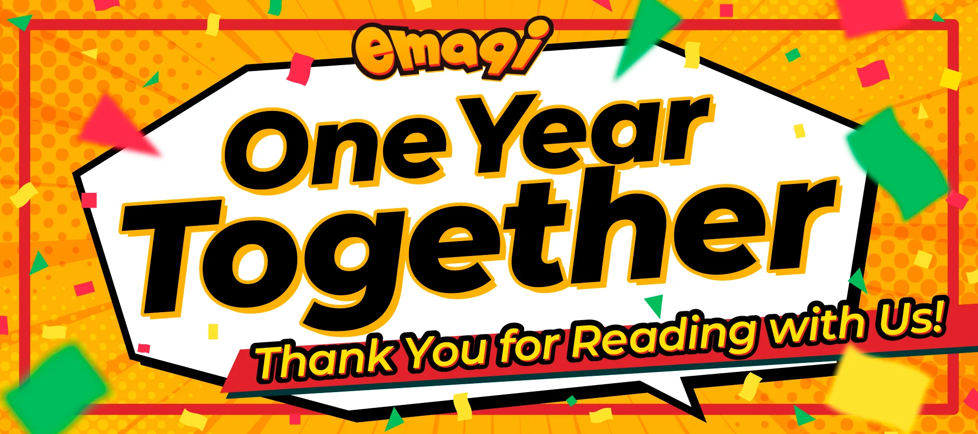 emaqi one-year anniversary banner