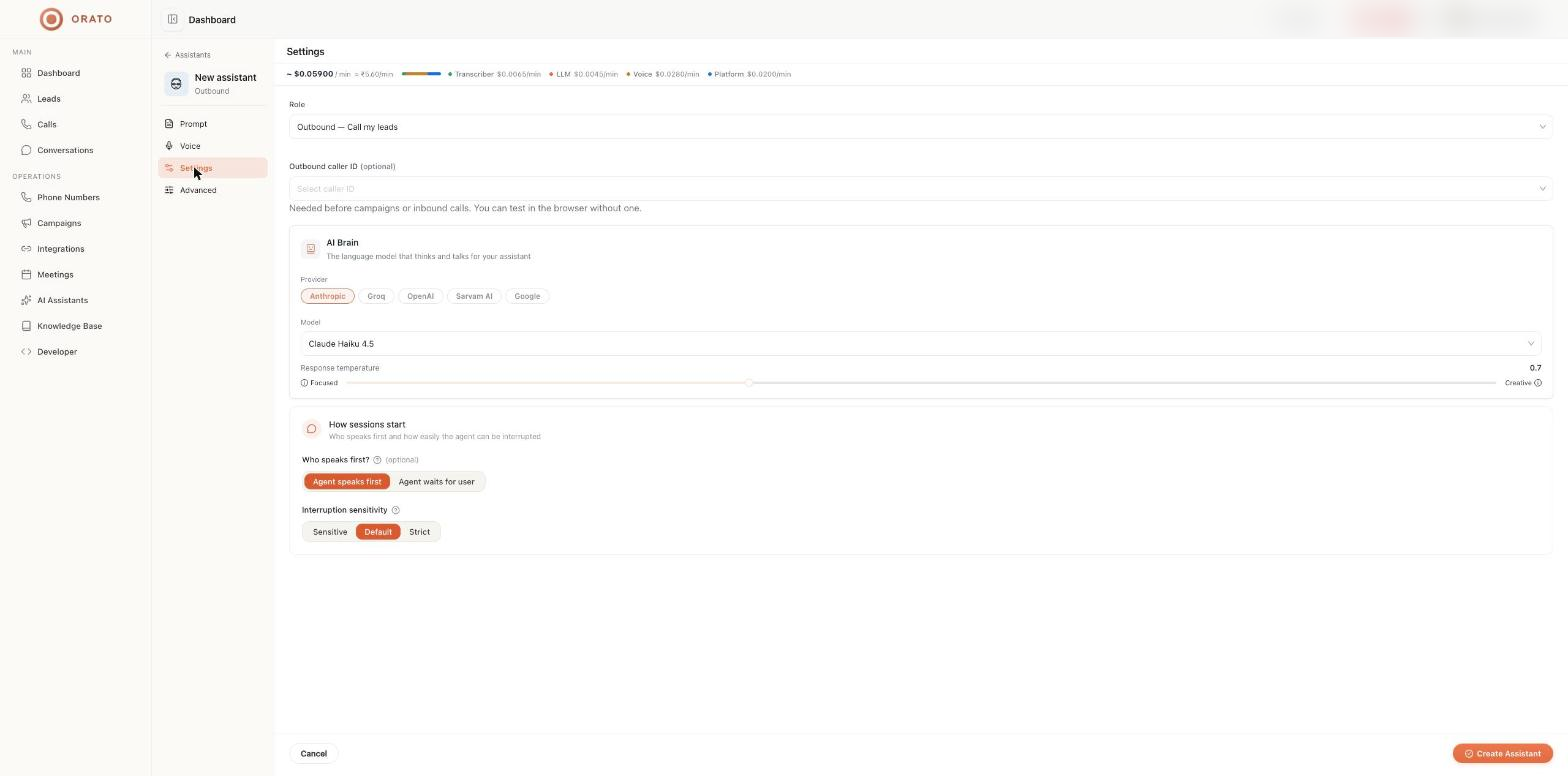Settings tab