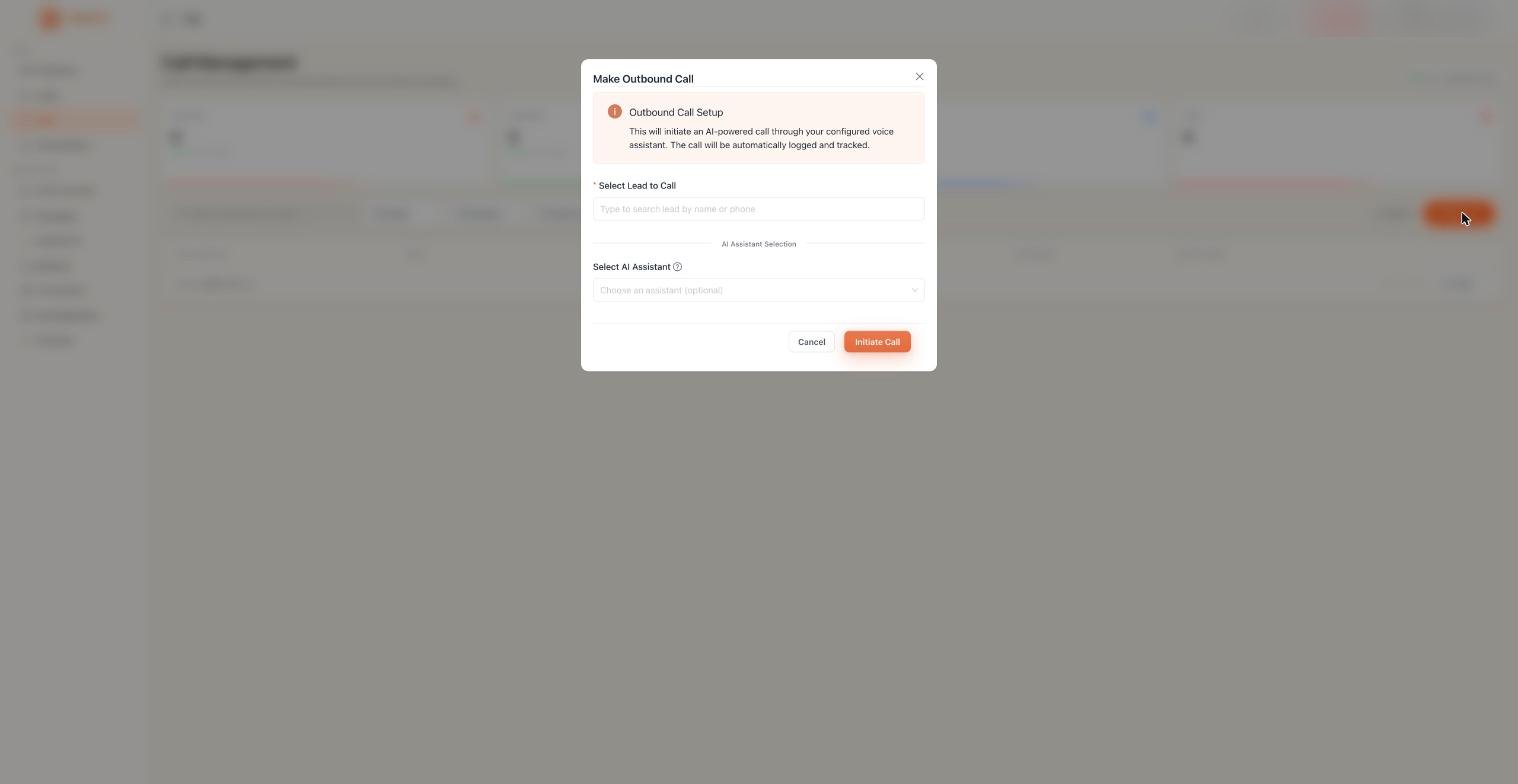 Make Outbound Call dialog