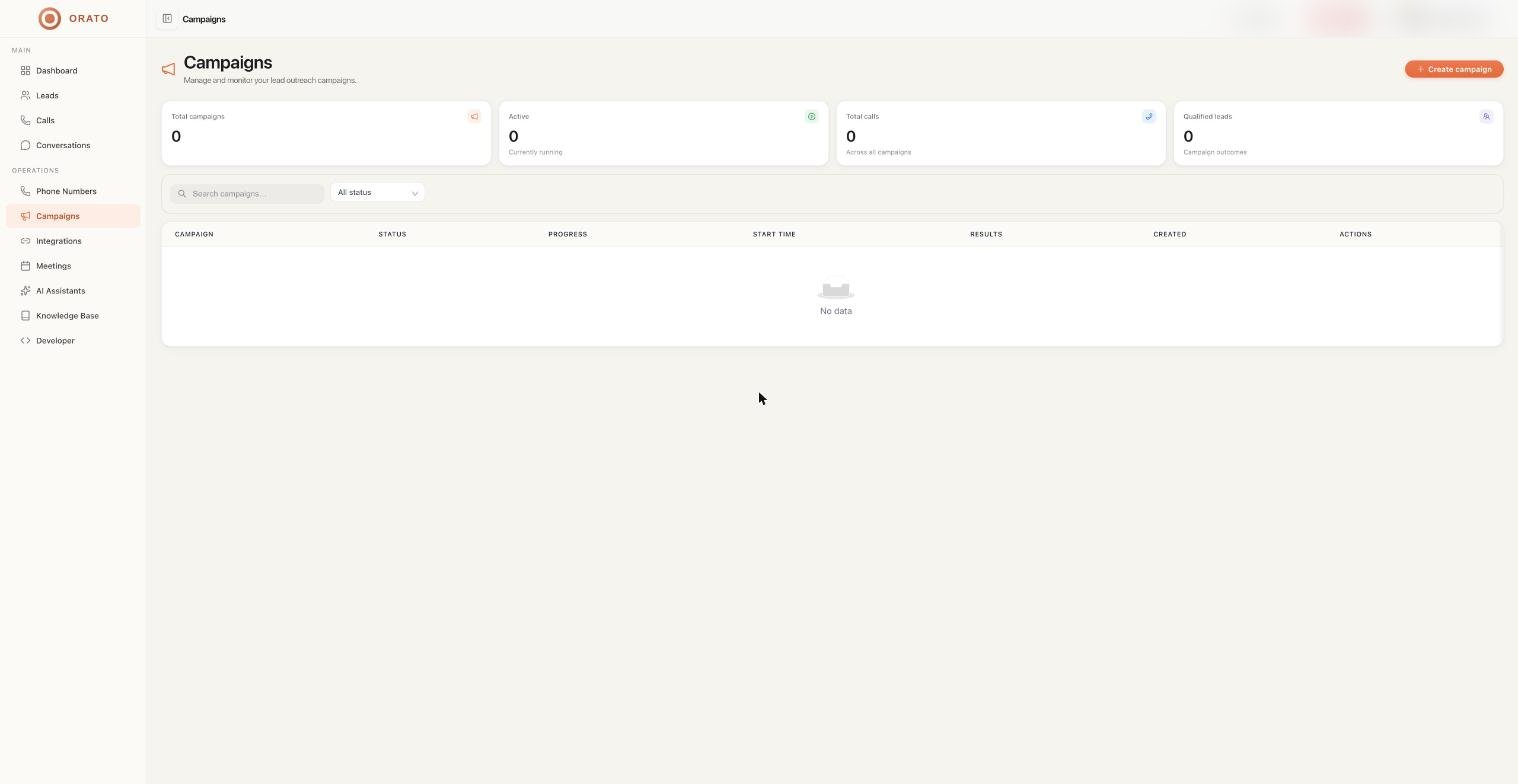 Campaigns page