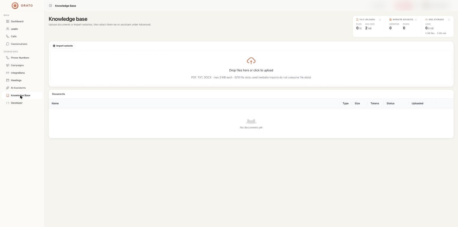 Knowledge base page