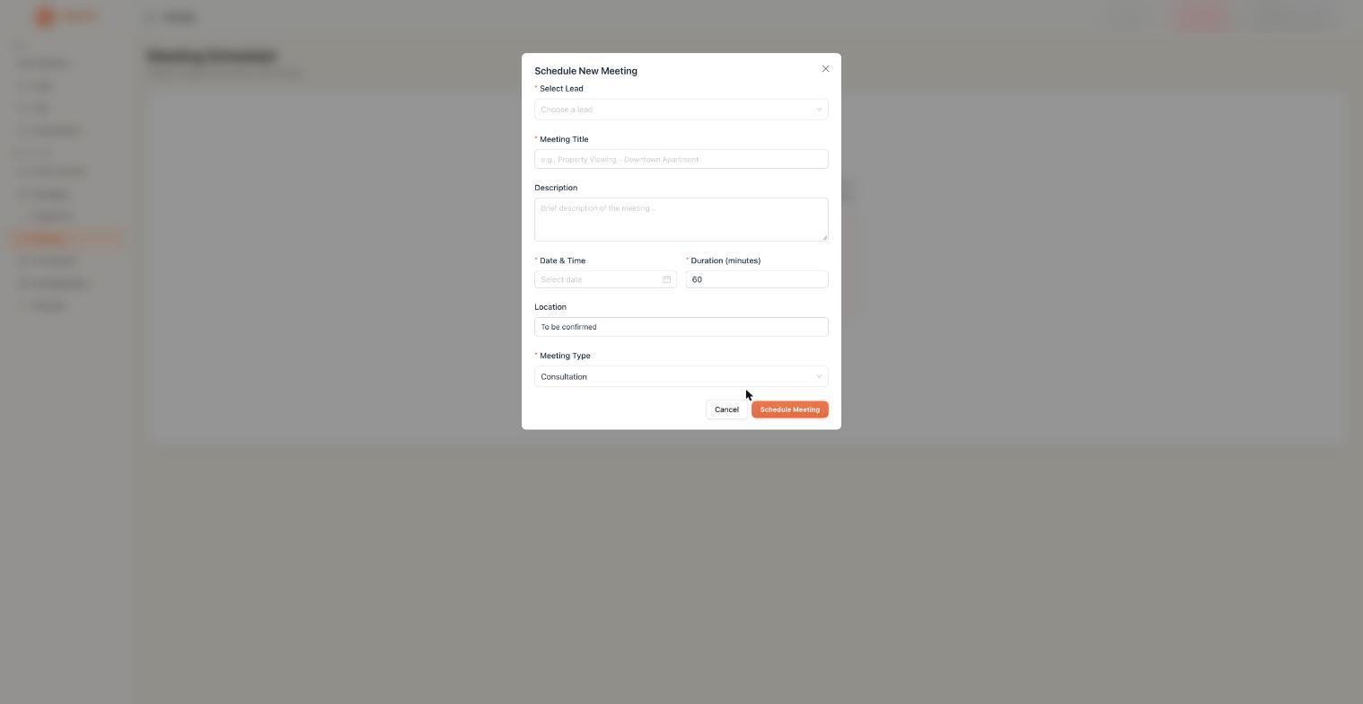 Schedule New Meeting dialog