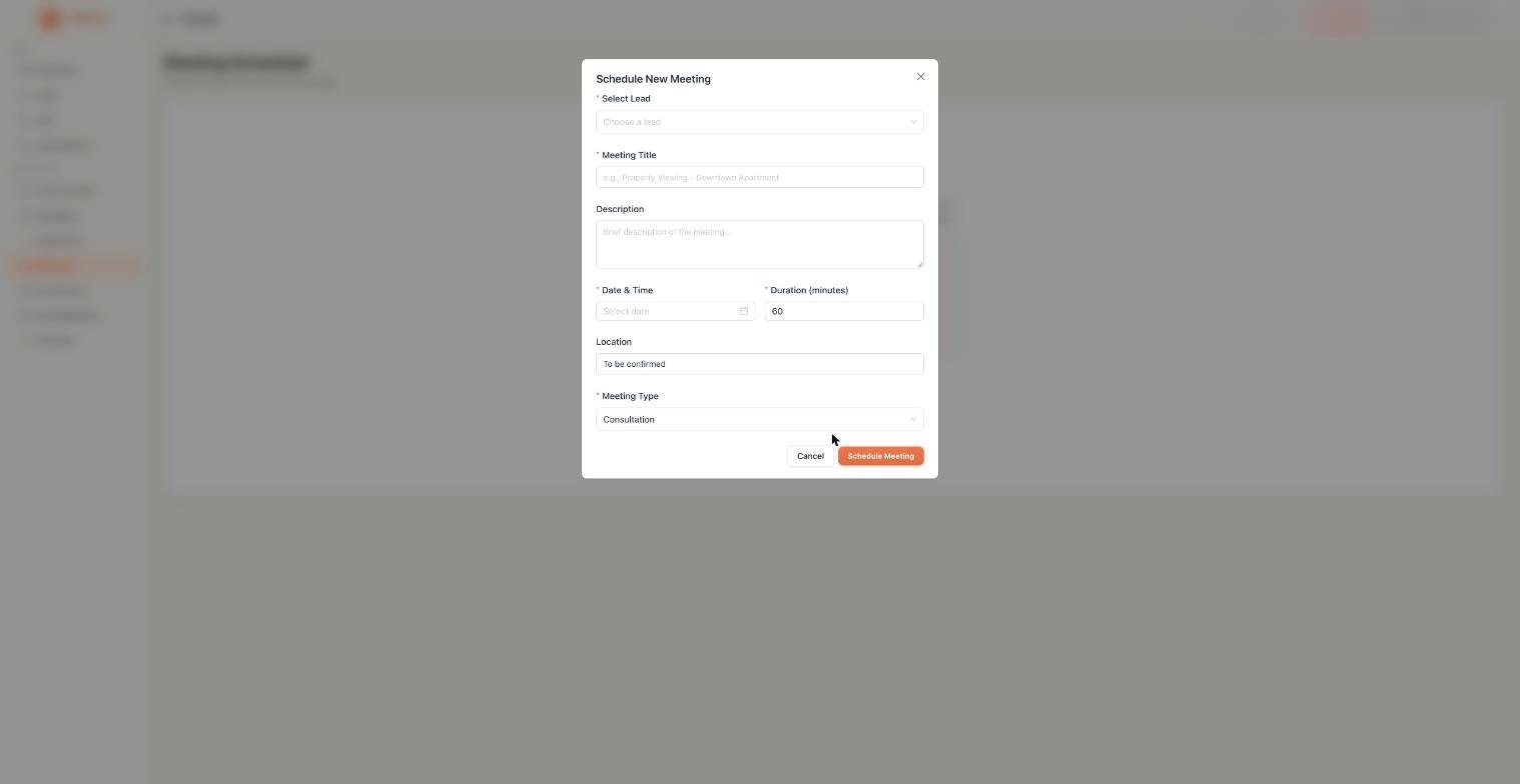 Schedule New Meeting dialog