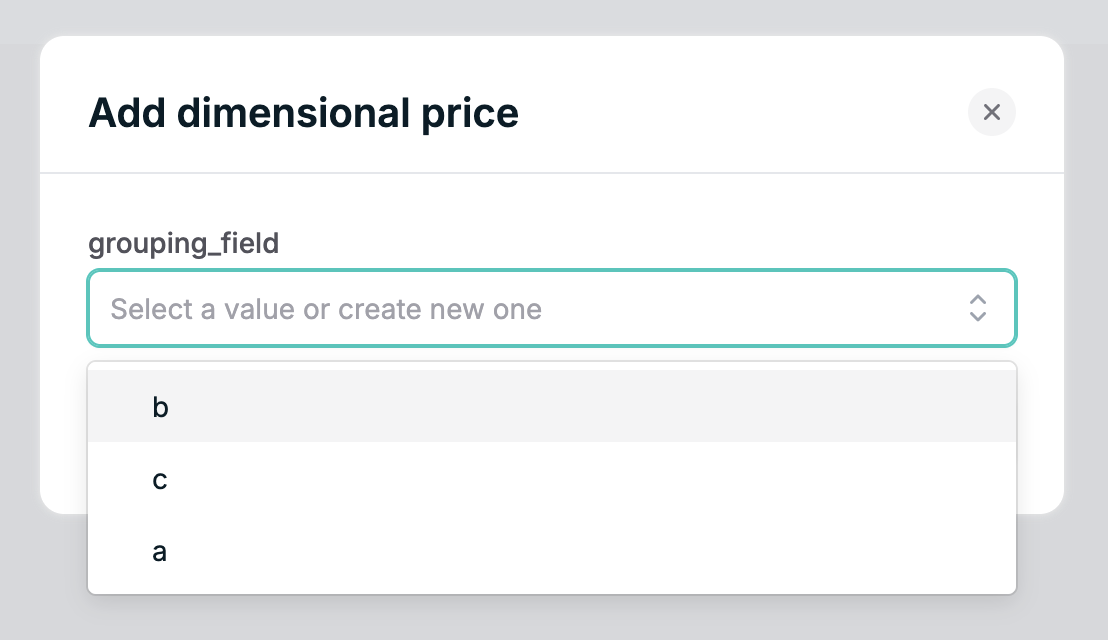 Specify dimension values