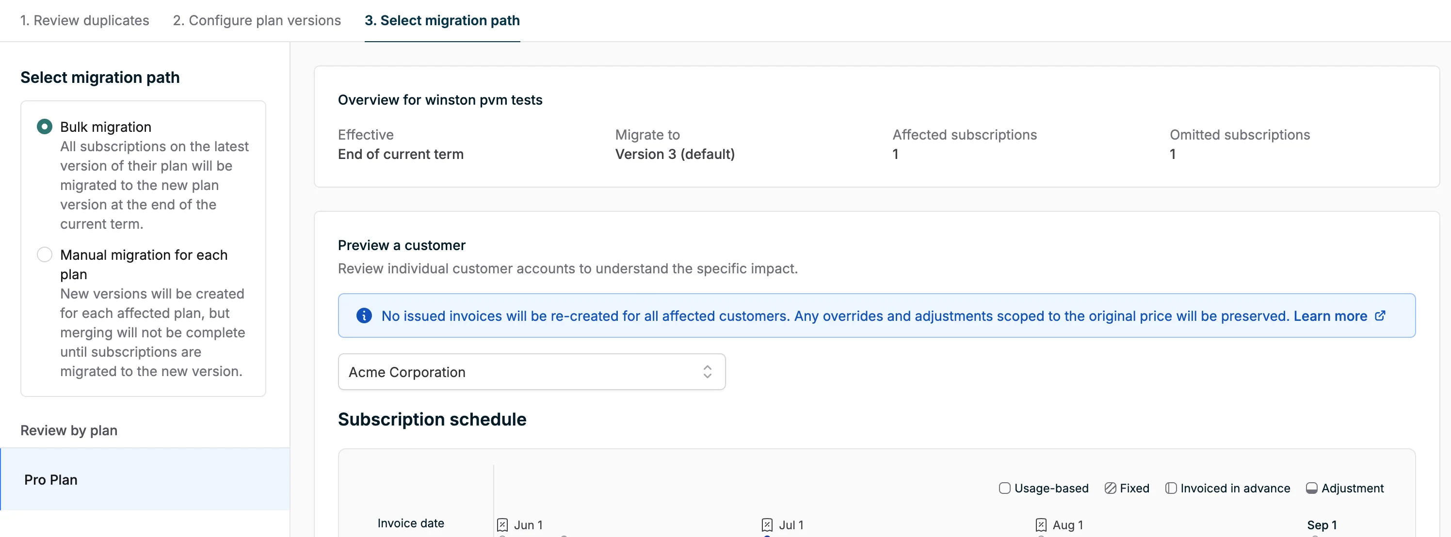 Deduplicate Migration Path