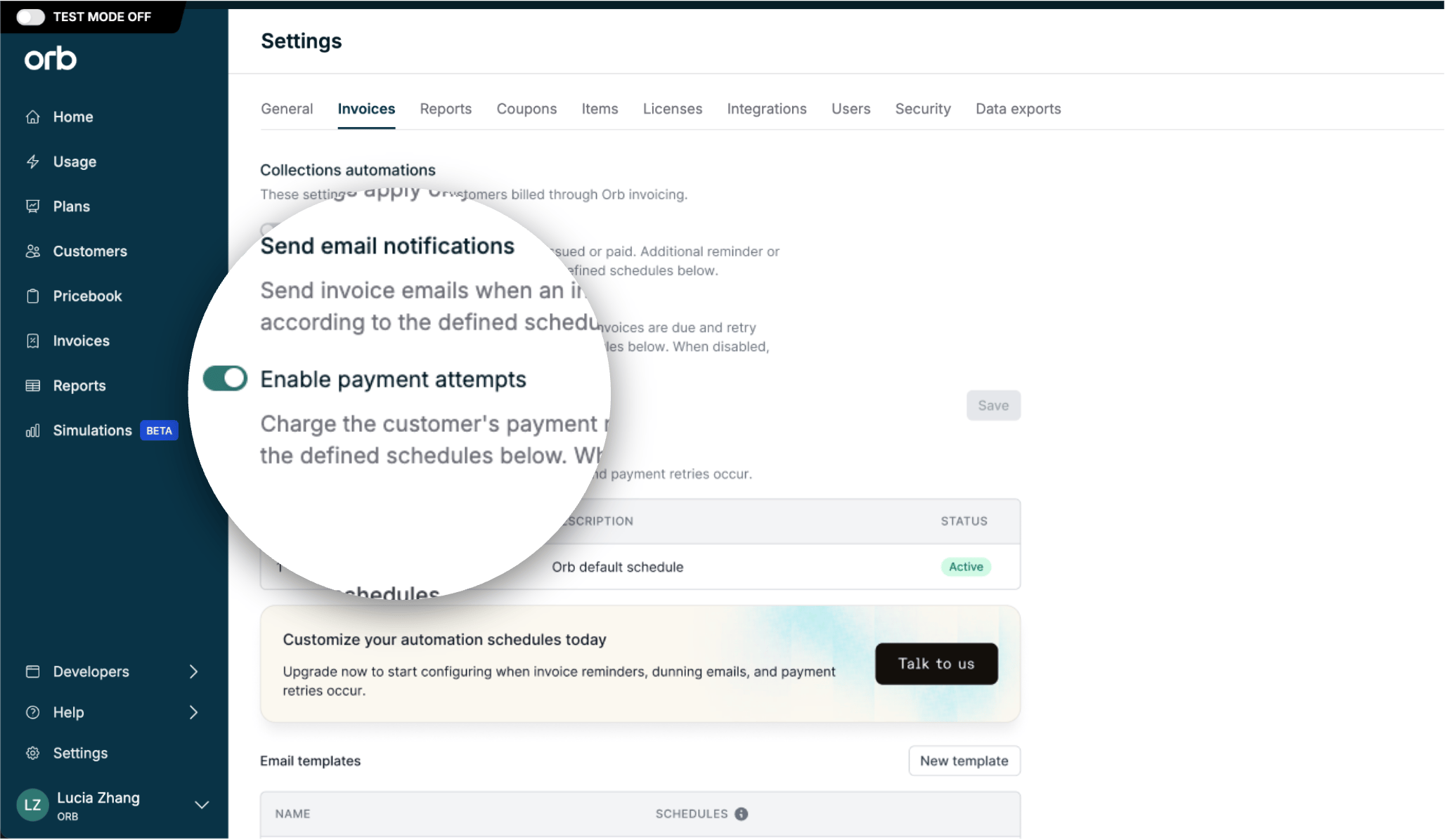 Payment Attempts Auto Collect