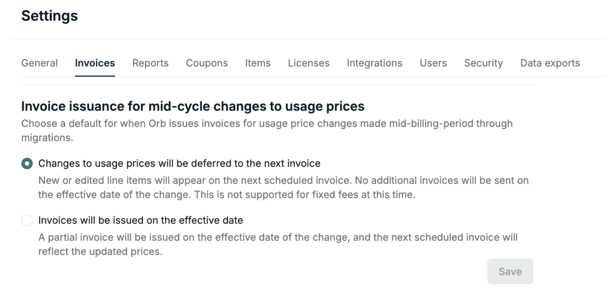 Account level deferral configuration