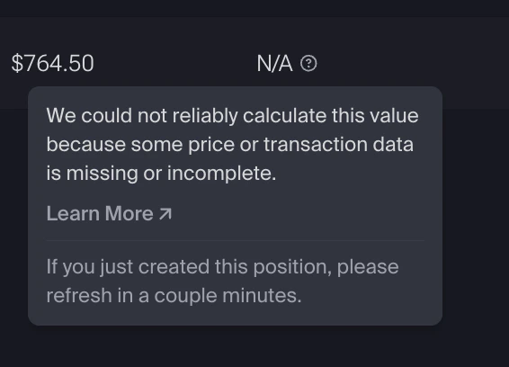 N/A tooltip