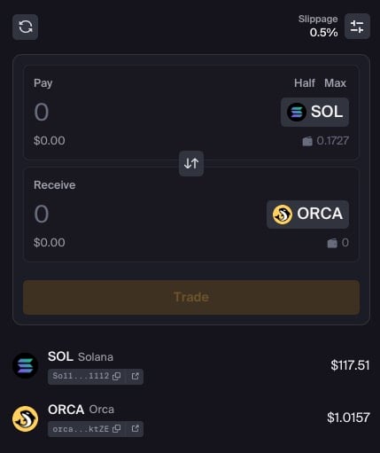 Orca Trade How to Swap Tokens - Orca Documentation