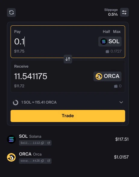 Swap amount entry