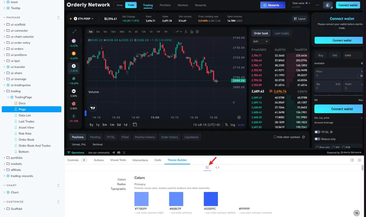 Theme Builder Interface